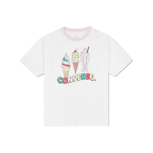 Converse Set in Sleeve T Shirt Women's White