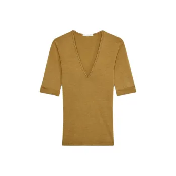 ZARA Regular T Shirt Women's Dark Olive Green