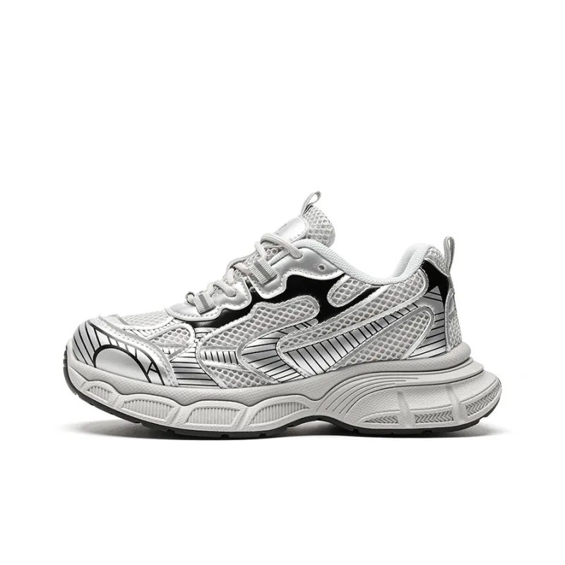 DEFINE CHOICE Low Top Chunky Sneakers Unisex Silver Gray-0