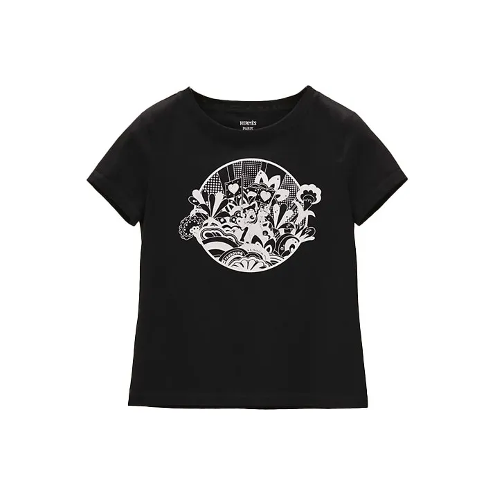 HERMES Regular T Shirt Women's Black-0