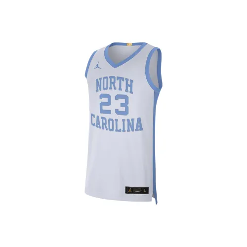 Jordan Basketball Jerseys Men's White Blue