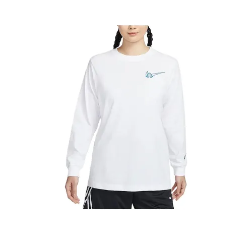 Nike Drop Shoulder Sleeve T Shirt Women's White