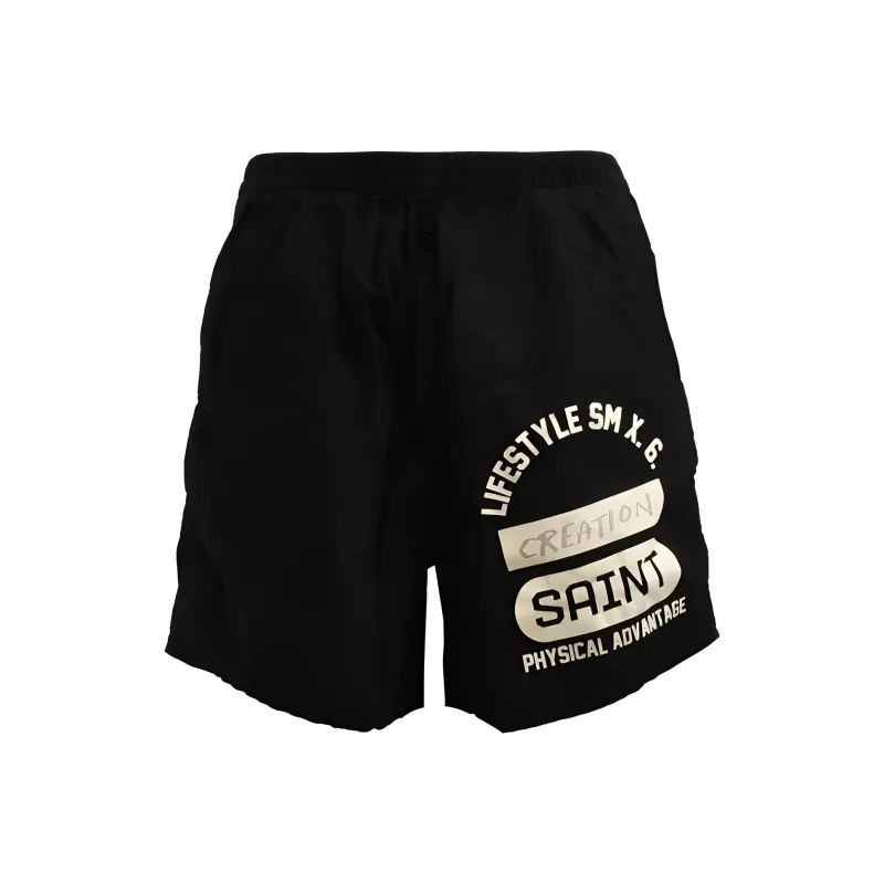 SAINT Mxxxxx SS24 Casual Shorts Unisex Black-0