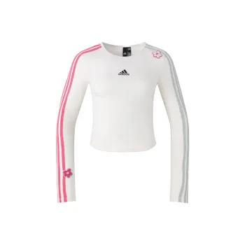 Adidas Set in Sleeve T Shirt Women's Pink White