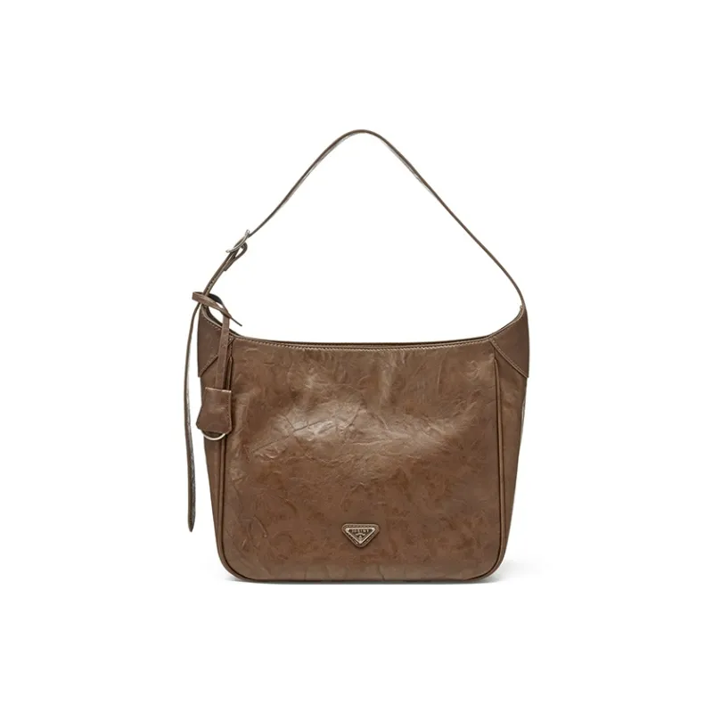JOSINY Synthetic Leather Shoulder Bag Women's Black/Brown-4