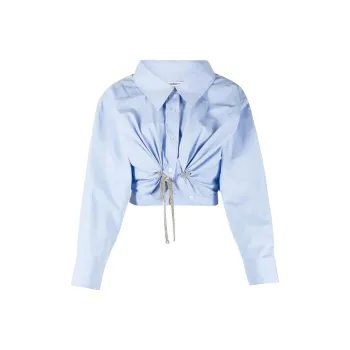 Alexander Wang Crop Tops Women's Light Blue