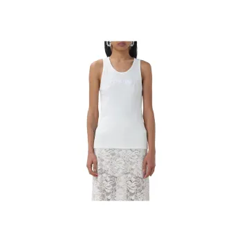 Paco Rabanne Logo Flocked Tank Top