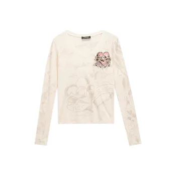 Ed Hardy T Shirt Women's Ivory White