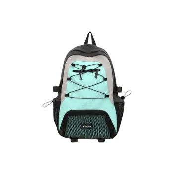 URBAN FOREST Nylon Backpack Unisex Light Green/Violet/Black/Ecru