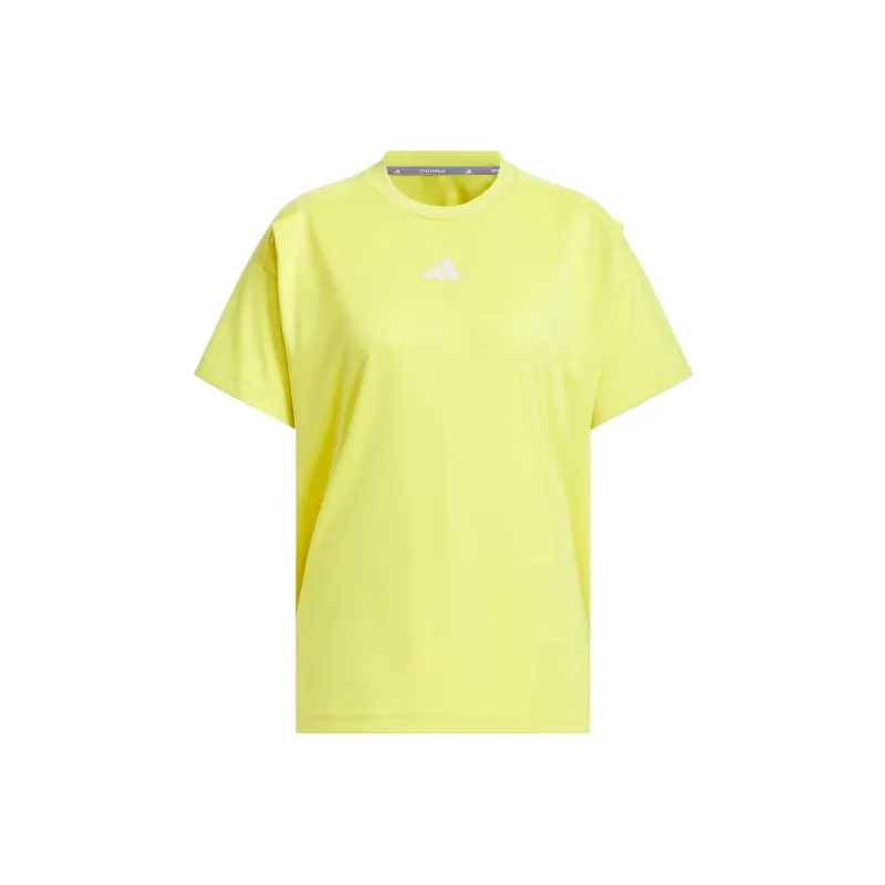 Adidas AEROREADY Drop Shoulder Sleeve T Shirt Women's Yellow-0