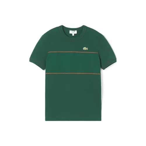 LACOSTE T Shirts Women's Crocodile Green