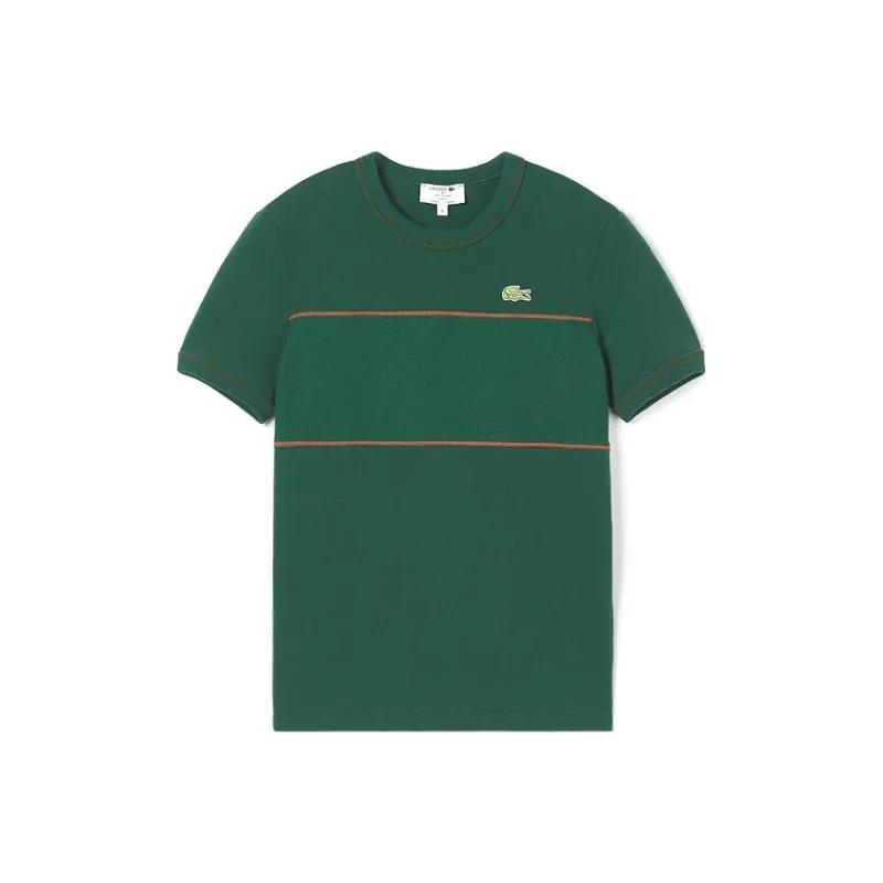 LACOSTE T Shirts Women's Crocodile Green-0
