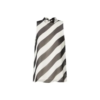 MOCO Tank Top Women's Black Apricot Stripes