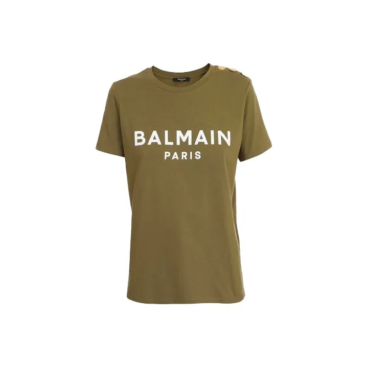 BALMAIN T-Shirts Women's Khaki-0