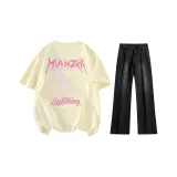 Light Apricot+Black Gray Jeans