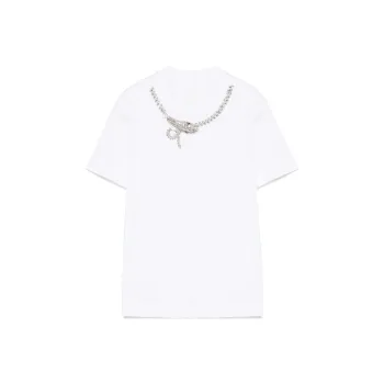 Givenchy Crystals Snake Slim Fit T Shirt 'White'