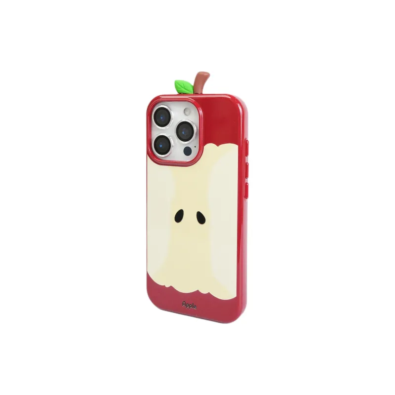 Sopi TPU Material 3D Effect Apple Branch With Pit Phone Cases Compatible With IPhone 16/15 Pro Max/Apple 13/14 Pro/Max-6