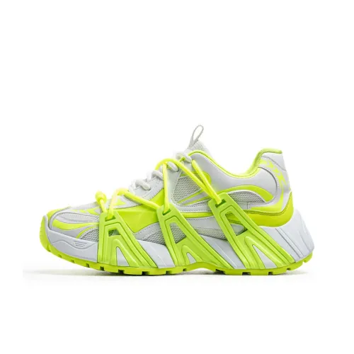 FCMM Slip Resistant, Abrasion Resistant, Breathable, Height Increasing Low Top Chunky Sneakers Men's