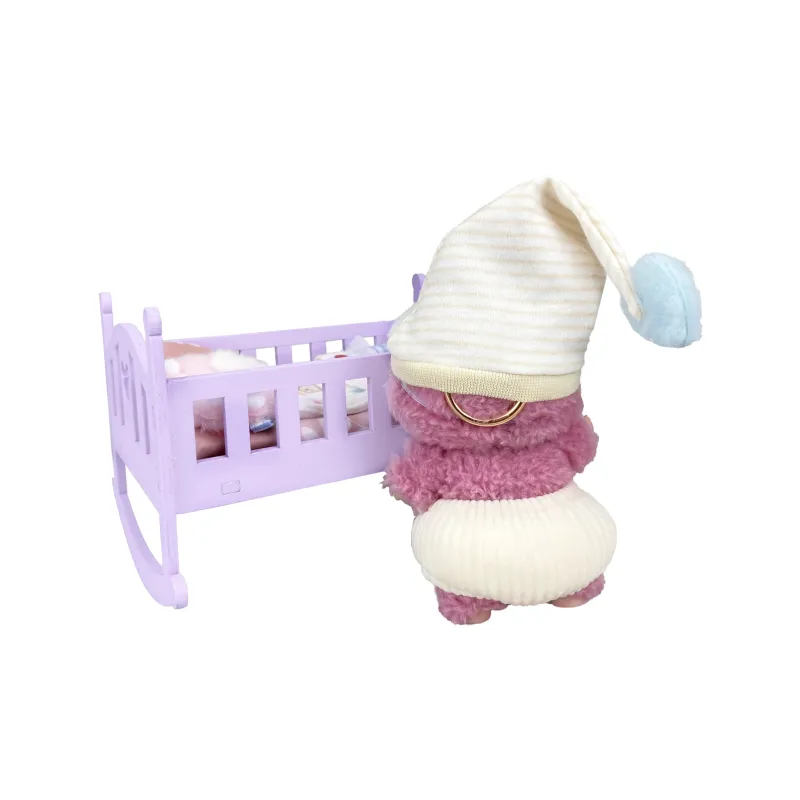 [Modified Doll] POP MART Labubu THEMONSTERS Heartbeat Macaron Collection Good Night's Bed, Cute Hang Tag Box 17cm-8