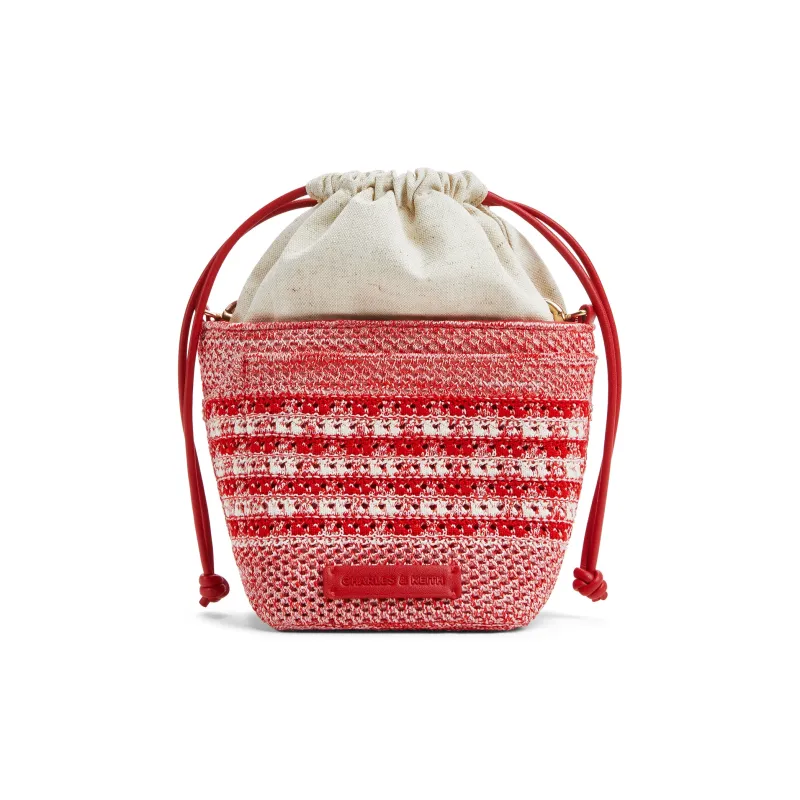 CHARLES&KEITH Small Ck Flyknit Mosaic Crossbody Bag Regular Women's Multicolor-6