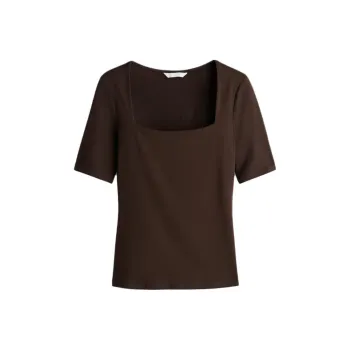 H&M T Shirts Women's Dark Brown
