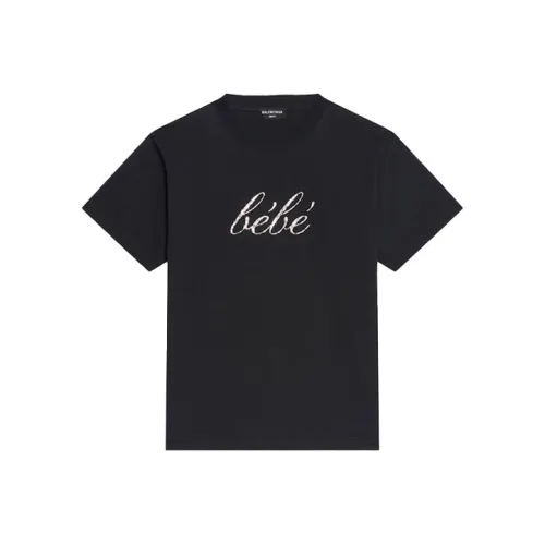 Balenciaga SS22 T Shirt Slim Fit Women's Black
