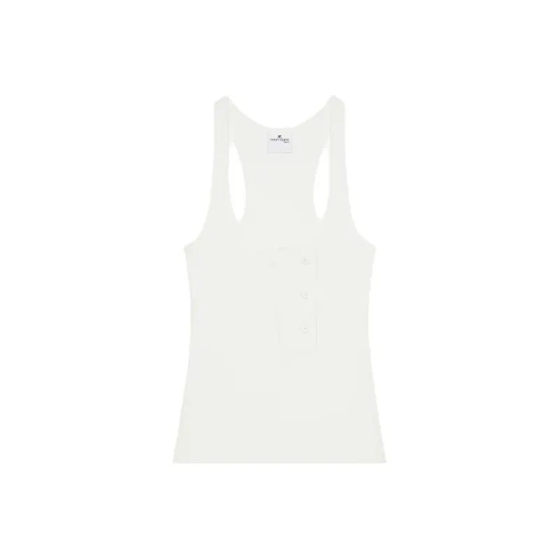 COURREGES Oblique 90's Racerback Tank Top-0