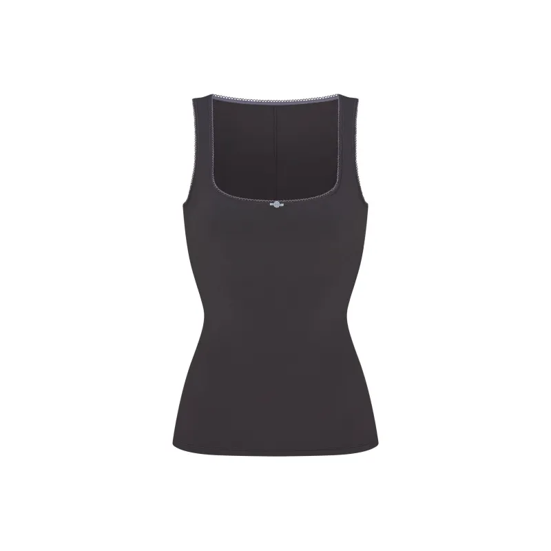 SKIMS Valentine's Day Collection SS25 Tank Top Women's Ash Contrast/Gray Contrast-0