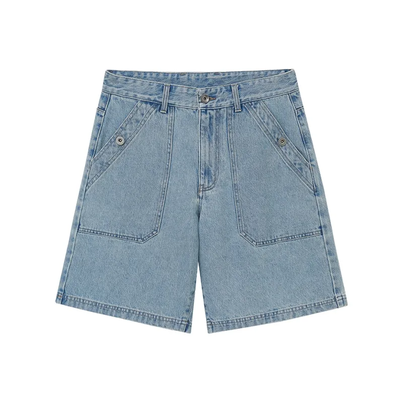 NANS STUDIO Denim Shorts Men's BLUE/Washed Blue-0