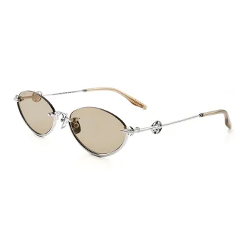 THE OWNER Titanium Oval Sunglasses Unisex