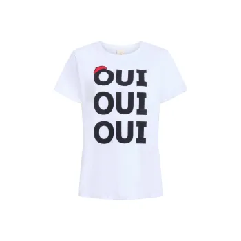 Cinq A Sept Shrunken Oui Oui Oui T shirt