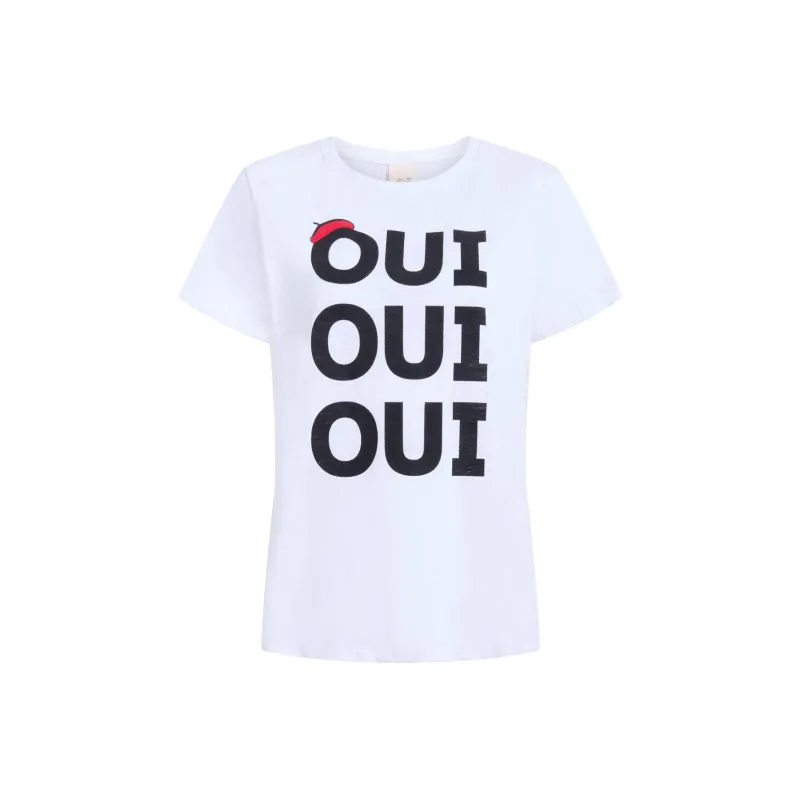 Cinq A Sept Shrunken Oui Oui Oui T shirt-0