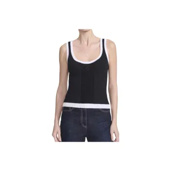 CHANEL 24C Early Spring Vacation Collection Tank Tops Women's Black