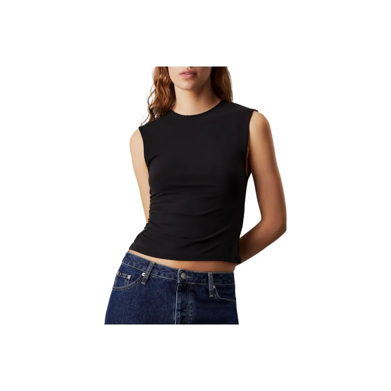 CALVIN KLEIN Tank Tops Europe Version Women's Black-0