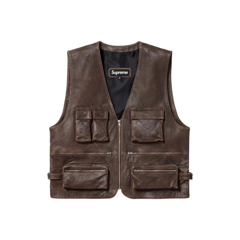 Supreme Leather Cargo Vest-3