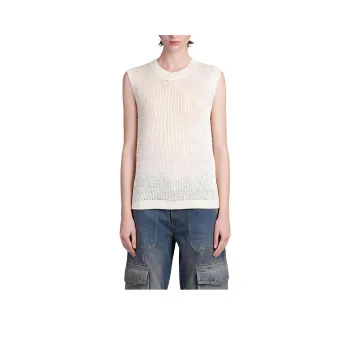 Golden Goose Sequined Mesh Knitted Tank Top