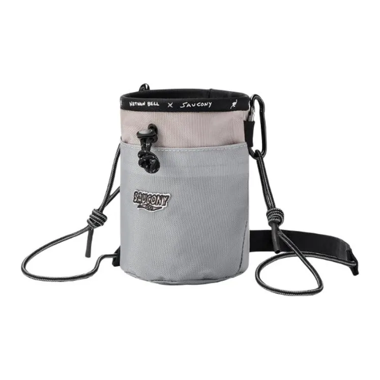 Saucony Outdoor Crossbody Bag Unisex Vermilion Coffee/Azure Gray-4