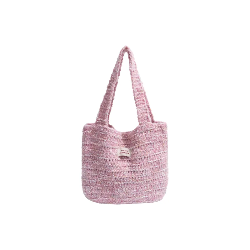 Morellybear Yarn Tote Bag, Shopping Bag, Shoulder Bag Women's Multicolor-13