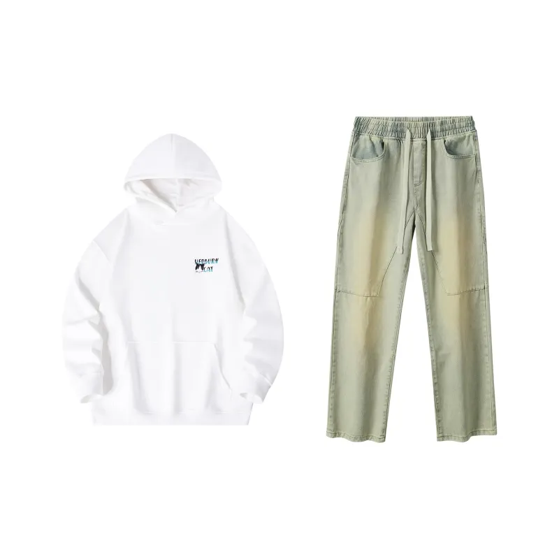 Hepburn Cat Sweatshirt Sets Unisex-6