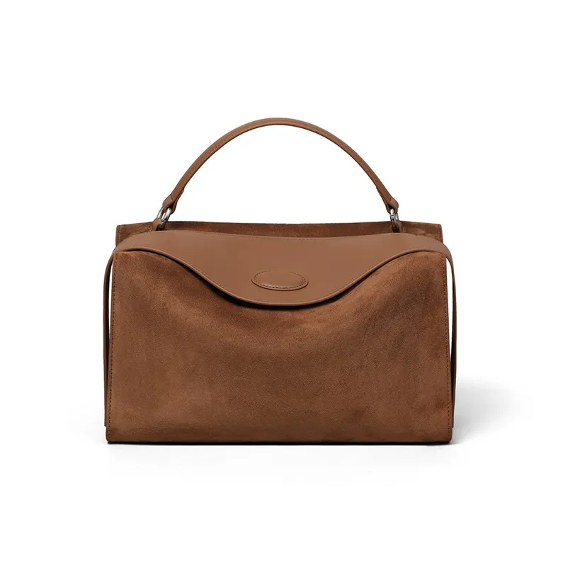 Bullrun Cow Leather Crossbody One Shoulder Handbag Regular Women's Milk Tea Brown-1