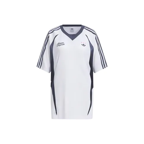 adidas originals Women'ss Breathable Trendy T Shirt 'Blue/White'