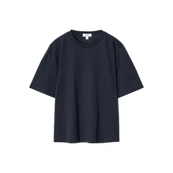 COS Drop Shoulder Sleeve T Shirt Women's Navy Blue