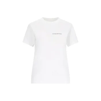Victoria Beckham Logo Printed Crewneck T Shirt