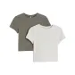 2 Pack (Khaki Green+Light Gray)