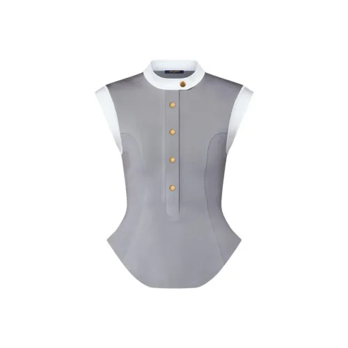 LOUIS VUITTON Technical Jersey Color Block Peplum Top
