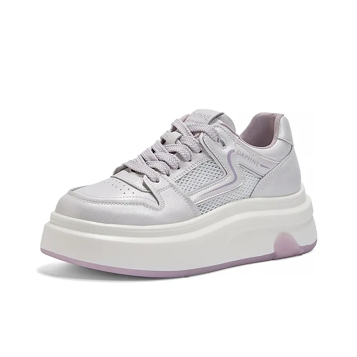 DAPHNE Anti Slip Wear Resistant Low Top Skateboard Shoes Women's Purple-1