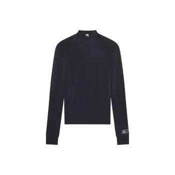 Balenciaga Long Sleeve Fitted Top 'Black/White'