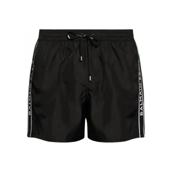 BALMAIN Logo Tape Swim Shorts