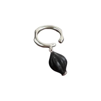 FOUNDRY BOUNDARY 925 Sterling Silver White Gold Plated Rings Unisex Red/Black