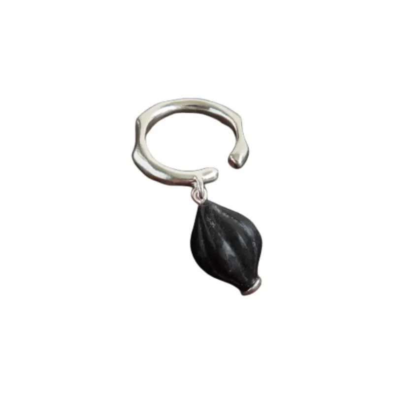 FOUNDRY BOUNDARY 925 Sterling Silver White Gold Plated Rings Unisex Red/Black-0